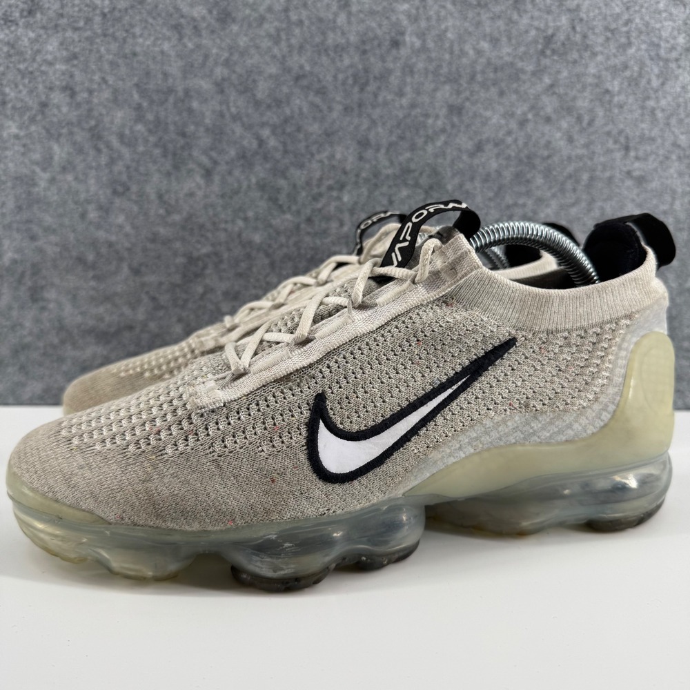 Nike Air VaporMax 2021 FK Running Shoes Mens 8 Oatmeal DH4084-100 Flyknit